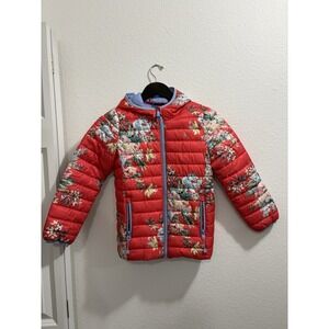 Joules Girls Jacket Packable Waterproof 9 Years Old Floral